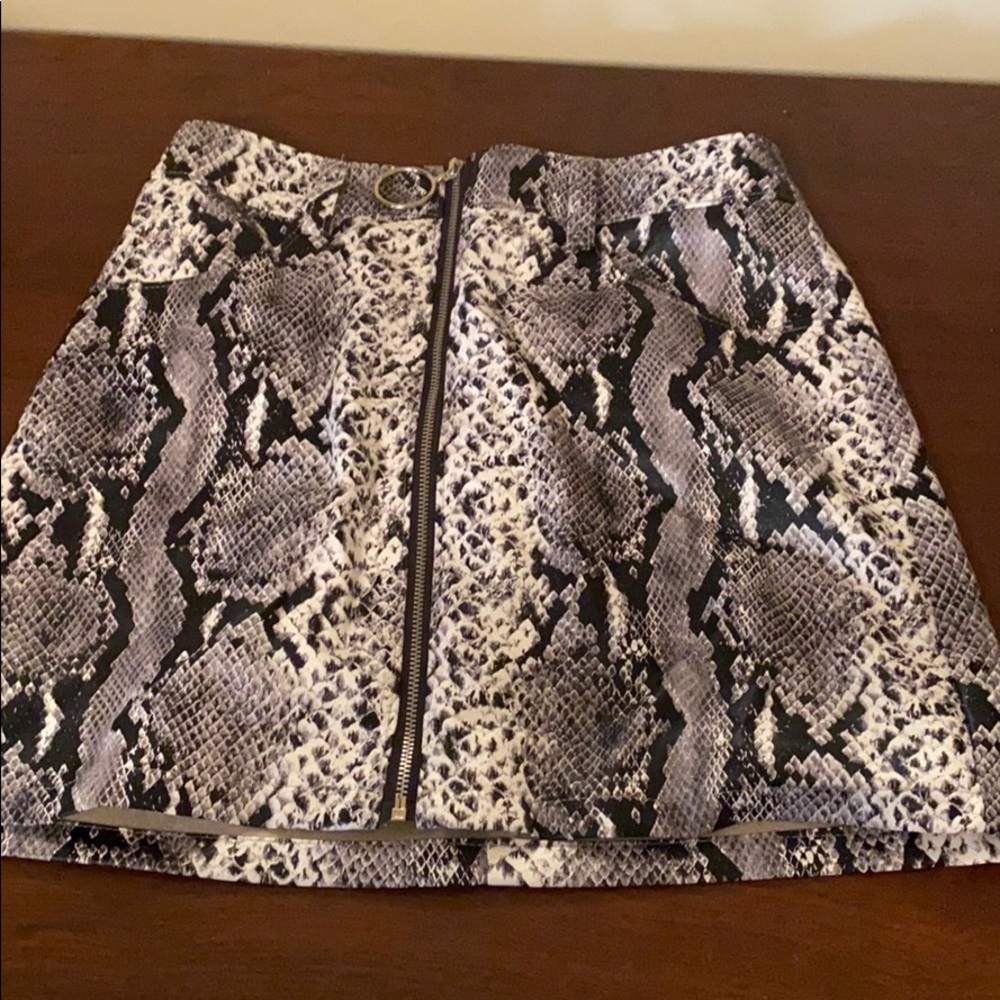 Leather mini skirt